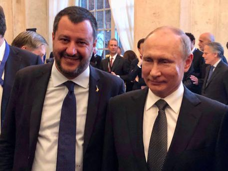 Caso Metropol: Matteo Salvini, con il presidente russo Vladimir Putin (ANSA)