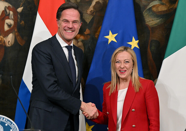 Mark Rutte e Giorgia Meloni